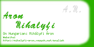 aron mihalyfi business card